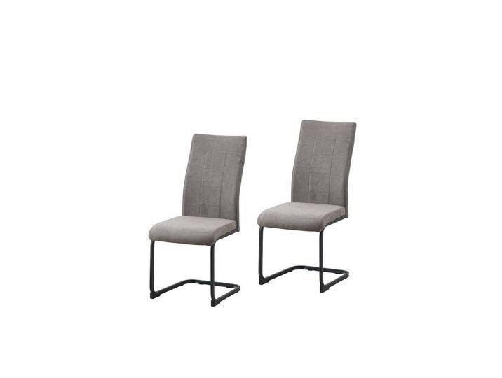 HTI-Line Freischwinger Schwingstuhl 2er-Set Braun LennyP (Set, 2 St), Freischwinger Esszimmerstuhl Kufengestell aus Metall, braun von HTI-Line