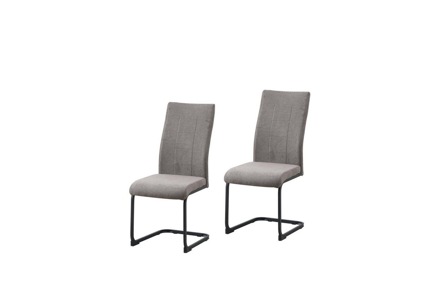 HTI-Line Freischwinger Schwingstuhl 2er-Set Braun LennyP (Set, 2 St), Freischwinger Esszimmerstuhl Kufengestell aus Metall von HTI-Line
