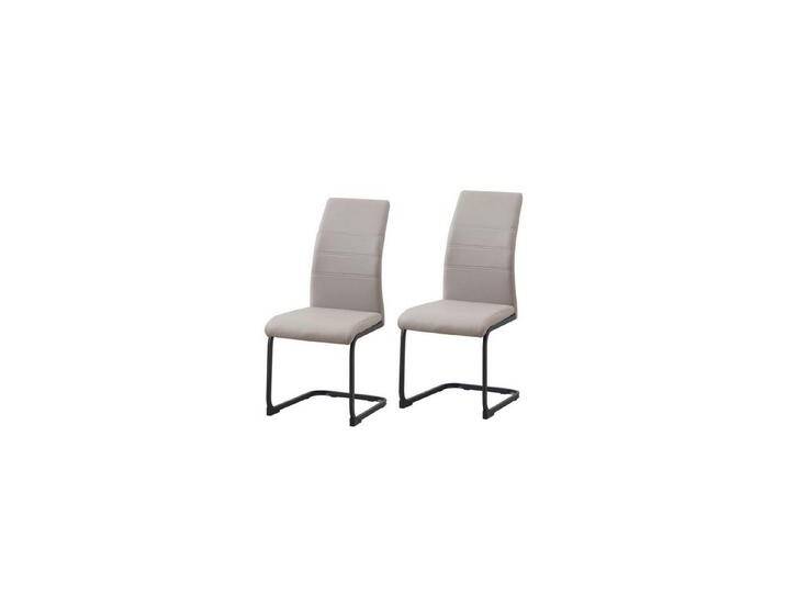HTI-Line Freischwinger Schwingstuhl 2er Set PU cappuccino SallyP (Set, 2 St), Freischwinger Esszimmerstuhl Kunstleder, braun von HTI-Line