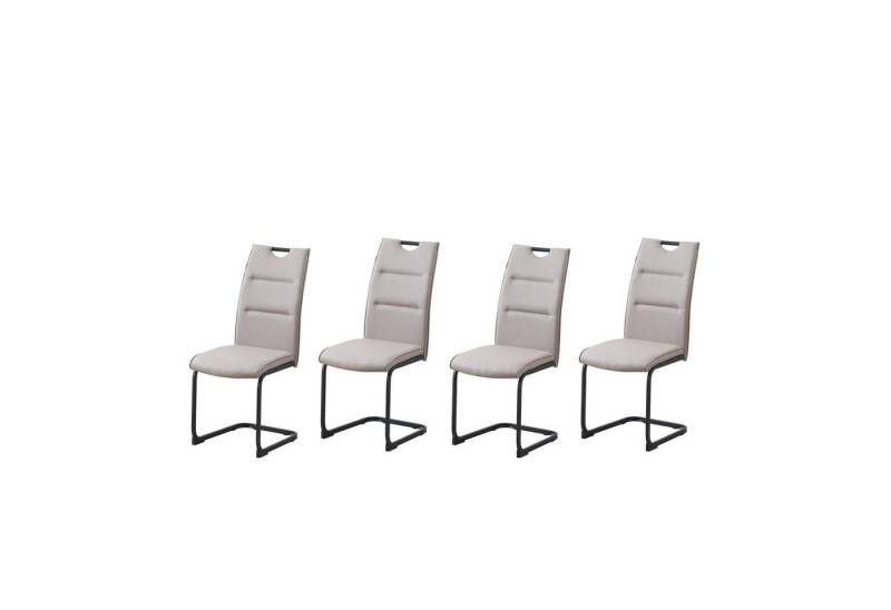 HTI-Line Esszimmerstuhl Schwingstuhl 4er Set PU cappuccino DannyP (Set, 4 St), Freischwinger Esszimmerstuhl Kunstleder von HTI-Line