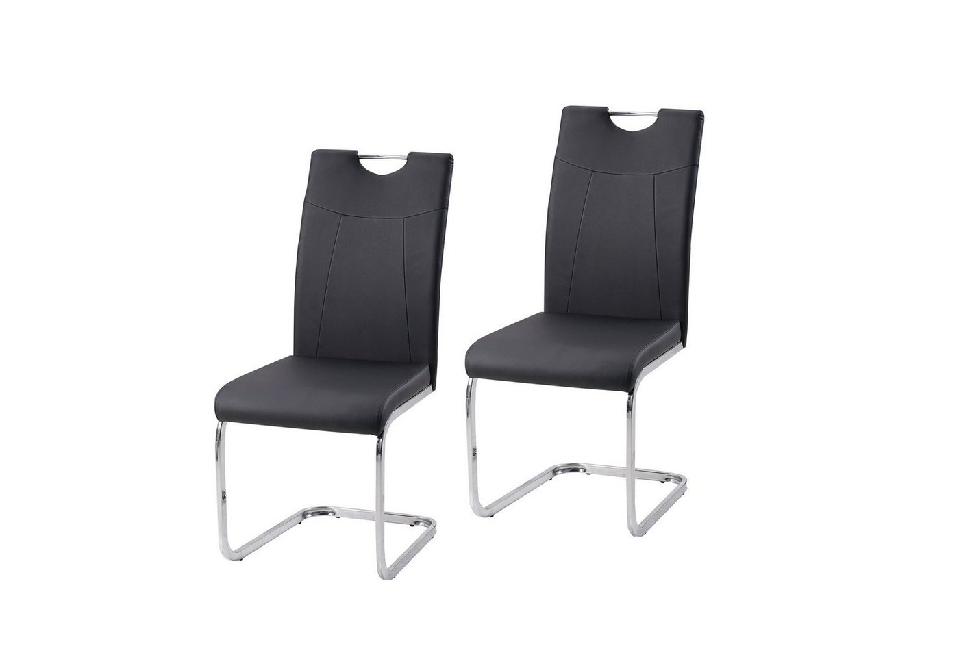 HTI-Line Freischwinger Schwingstuhl KellyC PU 2er (Set, 2 St), Freischwinger Esszimmerstuhl Kunstleder von HTI-Line