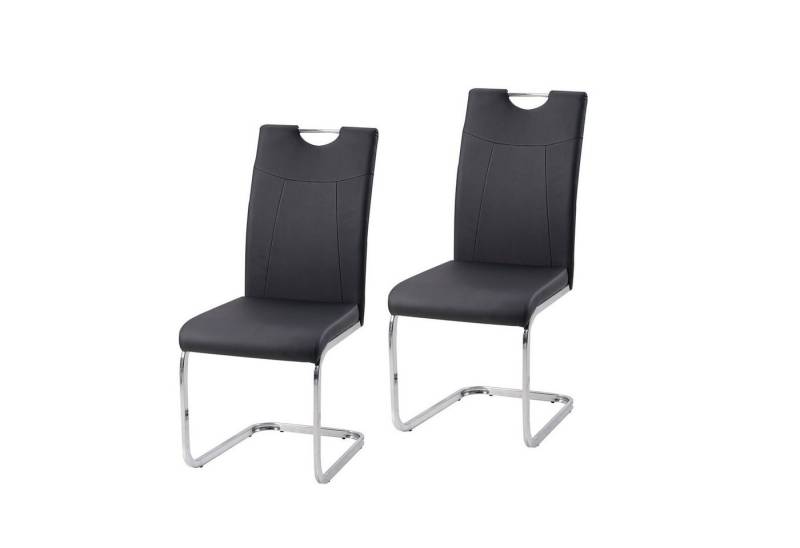 HTI-Line Freischwinger Schwingstuhl KellyC PU 2er (Set, 2 St), Freischwinger Esszimmerstuhl Kunstleder von HTI-Line