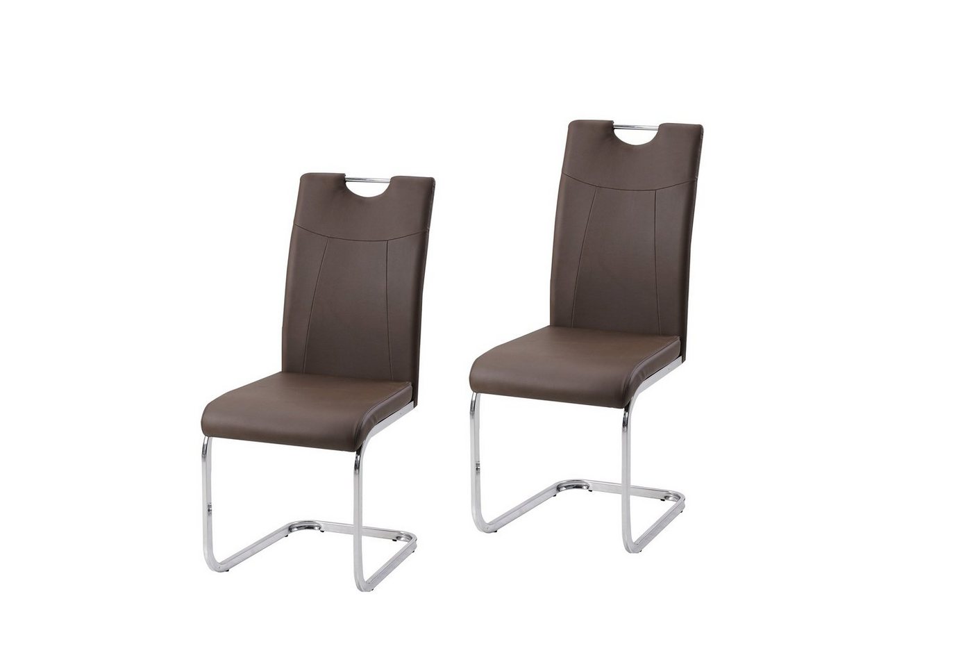 HTI-Line Freischwinger Schwingstuhl KellyC PU 2er (Set, 2 St), Freischwinger Esszimmerstuhl Kunstleder von HTI-Line
