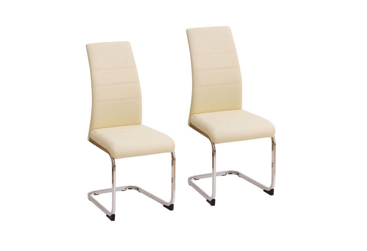 HTI-Line Freischwinger Schwingstuhl SallyC PU 2er (Set, 2 St), Freischwinger Esszimmerstuhl Kunstleder von HTI-Line
