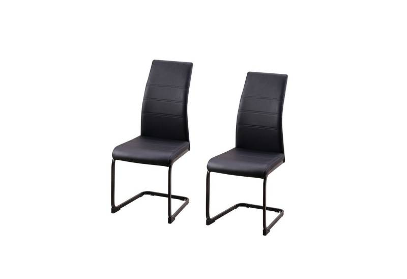 HTI-Line Freischwinger Schwingstuhl SallyP PU 2er (Set, 2 St), Freischwinger Esszimmerstuhl Kunstleder von HTI-Line
