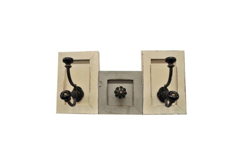 HTI-Line Garderobenleiste Garderobe Senja (Stück, 1 St., 1x Wandgarderobe, ohne Dekoration), Kleiderhaken Hakenleiste Vintage-Stil Used-Look Garderobenleiste von HTI-Line