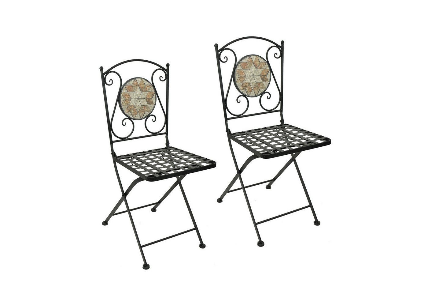 HTI-Line Gartenstuhl Metallstuhl 2er Set Marokko (Set, 2 St), Gartenstuhl Mediterran von HTI-Line