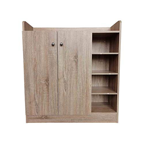 HTI-Line Kommode Nina mit 8 Regalfächern Anrichte Sideboard Schrank Sonoma von HTI-Line