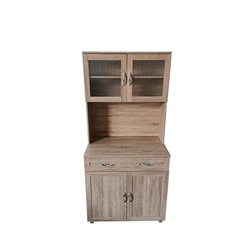 HTI-Line Küchenbuffet Blanca Küchenschrank Hochschrank Sonoma, für Küche und Esszimmer, 80 x 170 x 48 cm (BxHxT) von HTI-Line