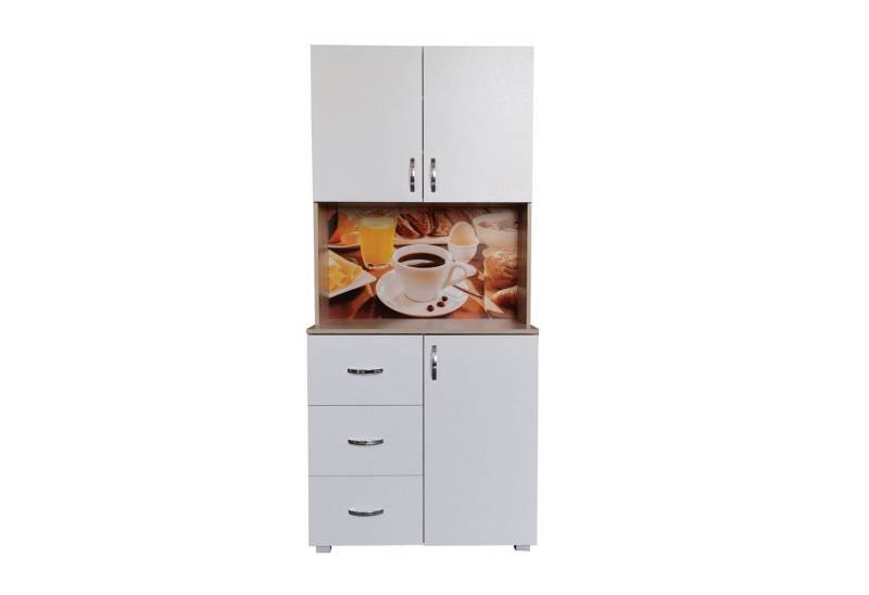HTI-Line Küchenbuffet Küchenbuffet Blanca (Stück, 1-St., 1x Schrank Blanca, ohne Dekoration) Küchenschrank Hochschrank von HTI-Line