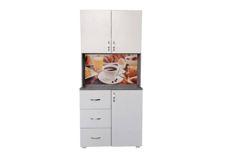 HTI-Line Küchenbuffet Küchenbuffet Blanca (Stück, 1-St., 1x Schrank Blanca, ohne Dekoration) Küchenschrank Hochschrank von HTI-Line