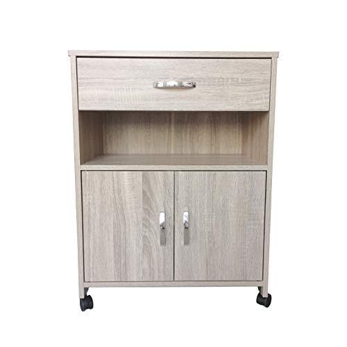 HTI-Line Küchenschrank Blanca Sonoma 60 x 80 x 40 cm (BxHxT) mit Rollen von HTI-Line