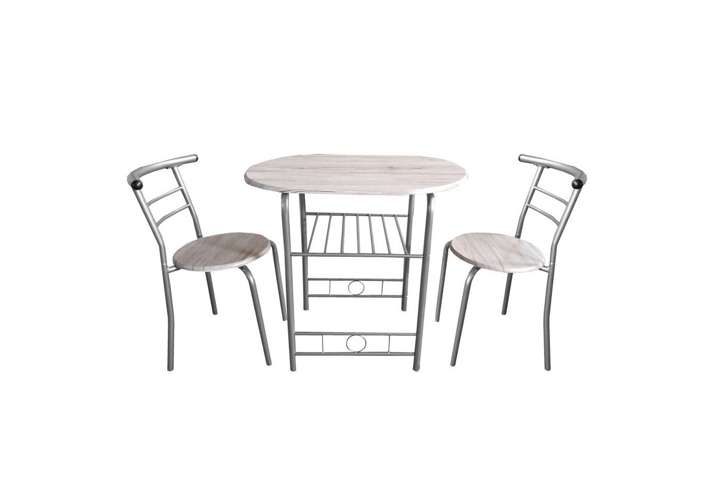 HTI-Line Küchentisch Tischgruppe Merit (Set, 3-St., 1 Tisch, 2 Stühle), Essgruppe 1 Tisch 2 Stühle von HTI-Line