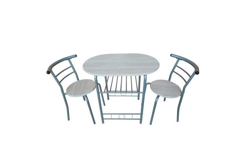 HTI-Line Küchentisch Tischgruppe Merit (Set, 3-St., 1 Tisch, 2 Stühle), Essgruppe 1 Tisch 2 Stühle von HTI-Line