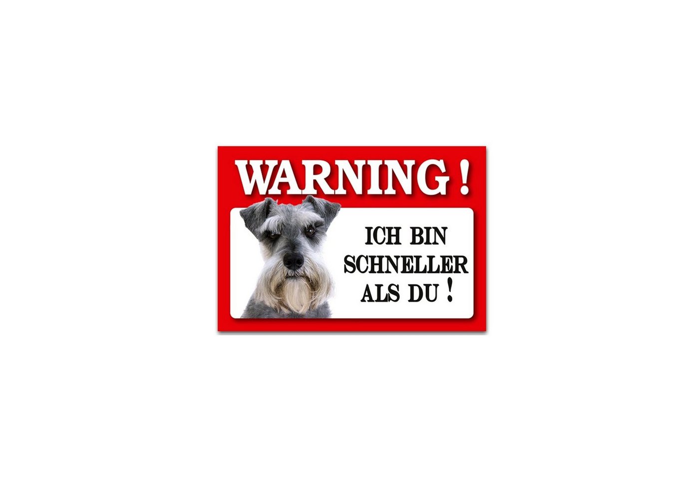 HTI-Line Metallschild Blechschild Wachhund Schnauzer, (Sparpaket, 1 St., 1 Schild), Warnung vor dem Hund, Retroschild von HTI-Line
