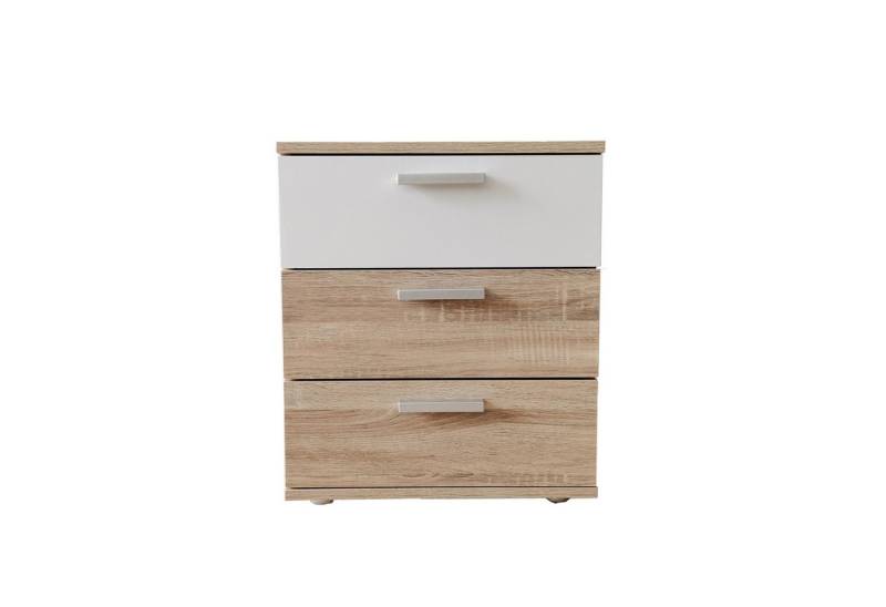 HTI-Line Nachtkommode Nachtschrank Nina mit 3 Schubladen (Stück, 1 St., 1 Nachtschrank), Nachttisch Nachtkommode Nachtkonsole von HTI-Line