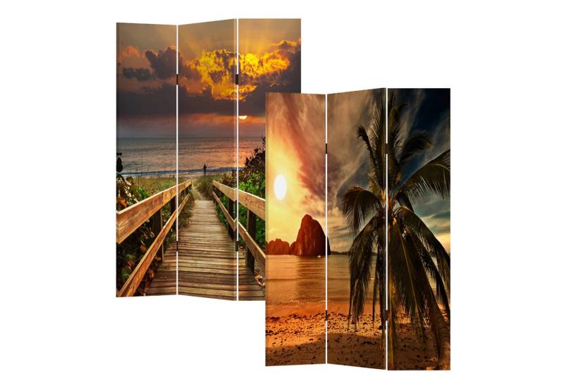 HTI-Line Paravent Paravent Sonnenuntergang (Stück, 1 St., 1 Paravent), Raumteiler Sichtschutz Trennwand von HTI-Line