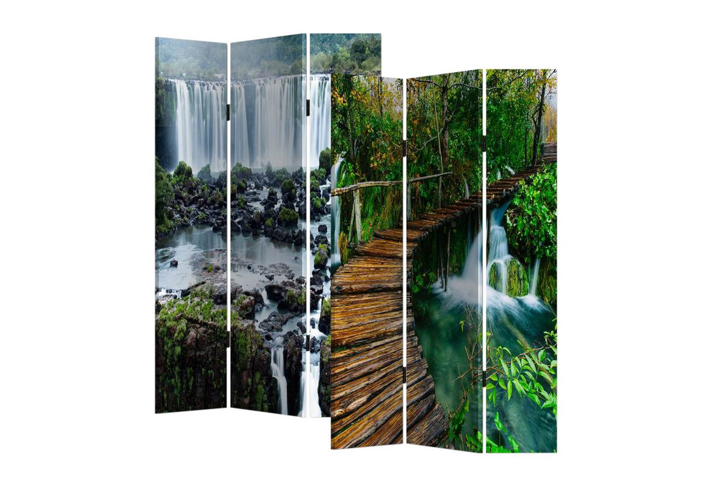 HTI-Line Paravent Paravent Wasserfall (1 St), Raumteiler Sichtschutz Trennwand von HTI-Line