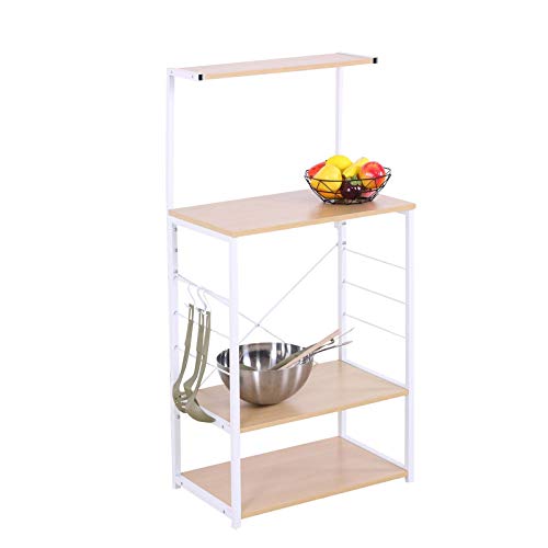 HTI-Line Regal Mona Standregal multifunktionale Küchenregallagerung Haushaltsregal Weiß von HTI-Line