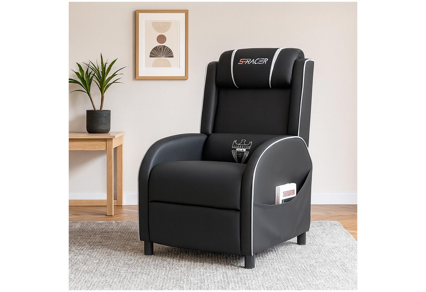 HTI-Line Relaxsessel Relaxsessel Gaming (1-St), moderner Fernsehsessel mit Liegefunktion Racingstyle von HTI-Line