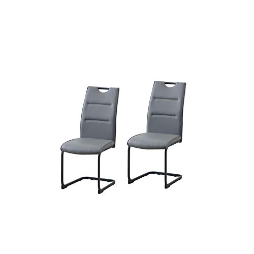 HTI-Line Schwingstuhl 2er Set PU grau DannyP Freischwinger Esszimmerstuhl Kunstleder HTI-Line Schwingstuhl 2er Set PU grau DannyP Freischwinger Esszimmerstuhl Kunstleder von HTI-Line