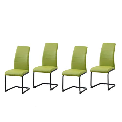 HTI-Line Schwingstuhl 4er Set PU grün SallyP Besucherstuhl Freischwinger Esszimmerstühle Kunstleder Essgruppe Wohnzimmerstuhl Küchenstuhl HTI-Line Schwingstuhl 4er Set PU grün SallyP Besucherstuhl Freischwinger Esszimmerstühle Kunstleder Essgruppe Wohnzimmerstuhl Küchenstuhl von HTI-Line