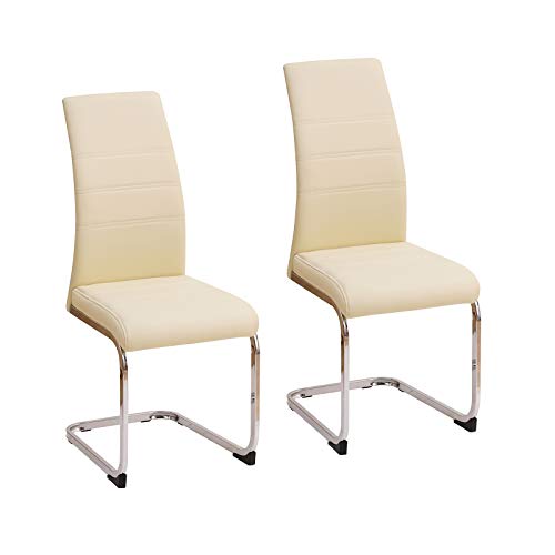 HTI-Line Schwingstuhl SallyC PU 2er Freischwinger Esszimmerstuhl Kunstleder Beige HTI-Line Schwingstuhl SallyC PU 2er Freischwinger Esszimmerstuhl Kunstleder Beige von HTI-Line
