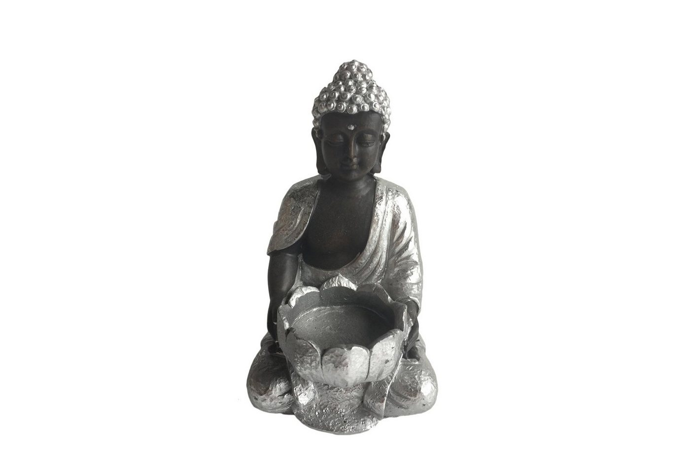 HTI-Line Teelichthalter Teelichthalter Buddha 1 (1 St., 1 Teelichthalter Buddha, ohne Teelicht), Wellnessdeko Kerzenhalter Schmuckhalter kleine Ablage Lotusblüte von HTI-Line