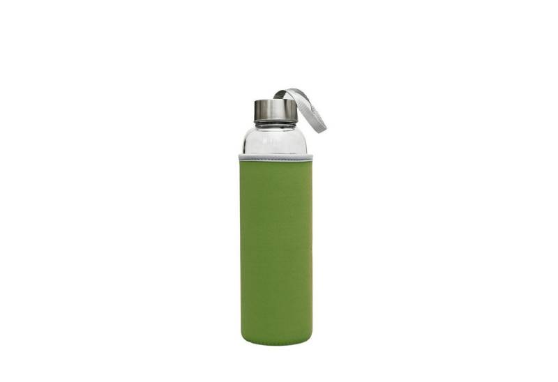 HTI-Line Trinkflasche Trinkflasche mit Schutzhülle, Glasflasche mit kratzfester Hülle von HTI-Line