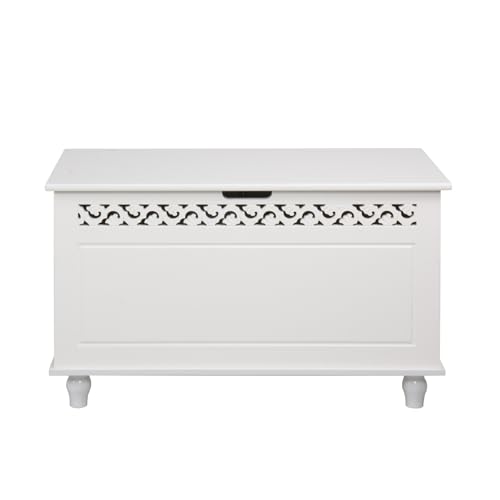 HTI-Line Miriam Truhe mit Cut-Outs, Landhausstil, B/H/T 80 x 48 x 40 cm von HTI-Line