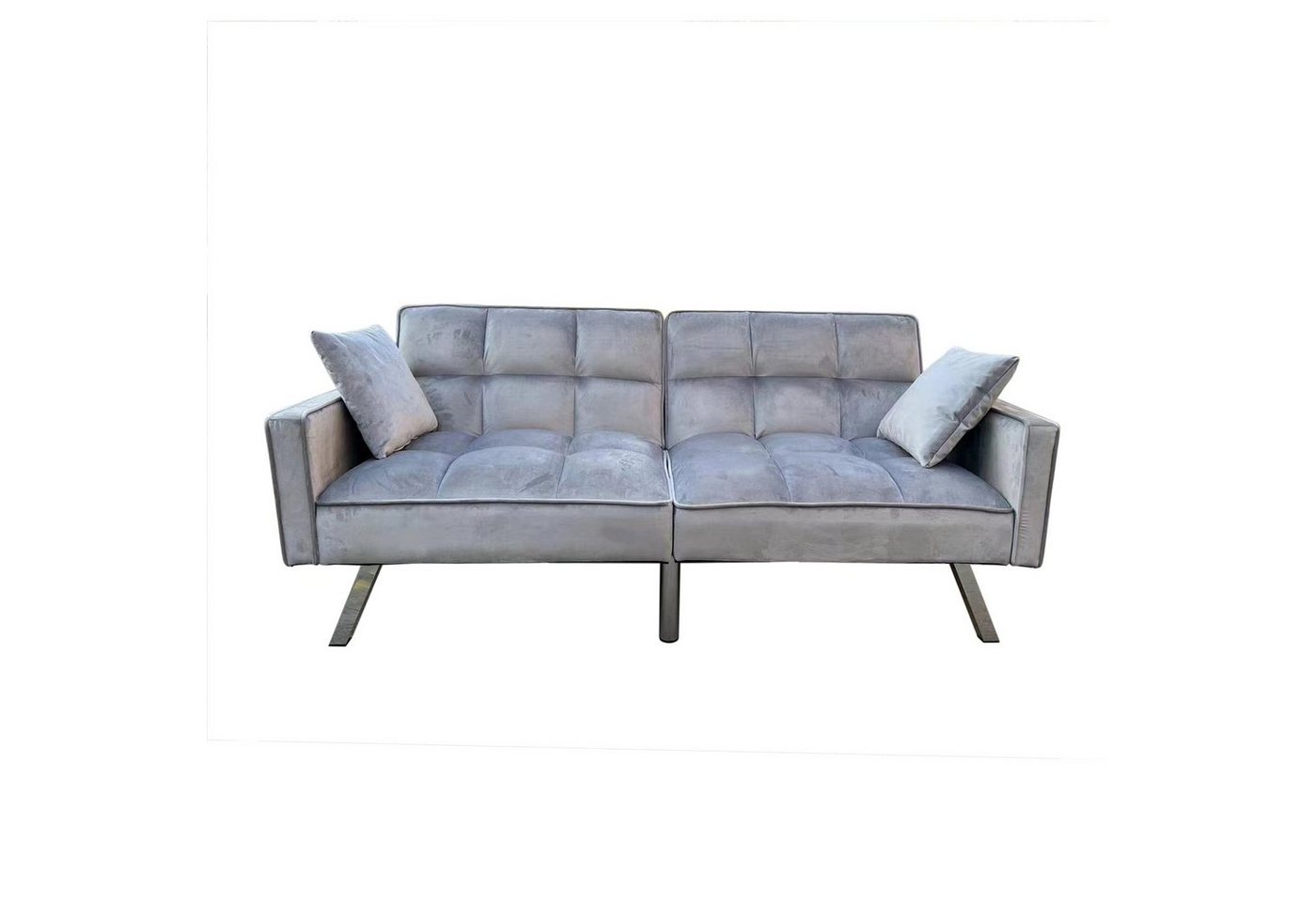 HTI-Living 2-Sitzer Sofa mit Schlaffunktion Brigga Grau, Stück 1 Teile, Funktionscouch inklusive 2 Zierkissen von HTI-Living
