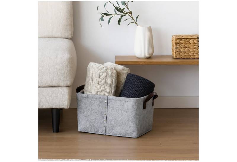 HTI-Living Aufbewahrungsbox Aufbewahrungskorb aus robustem Filz (Stück, 1 St., 1 Aufbewahrungsbox), Aufbewahrungsbox Filzkorb von HTI-Living