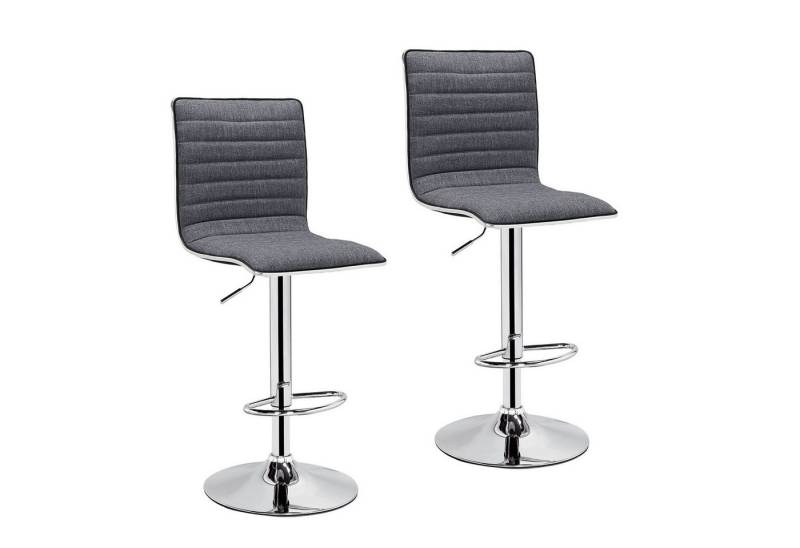 HTI-Living Barhocker Barhocker 2er Set Jax (Set, 2 St., 2 Barhocker), höhenverstellbar mit Rückenlehne und Fußstütze von HTI-Living