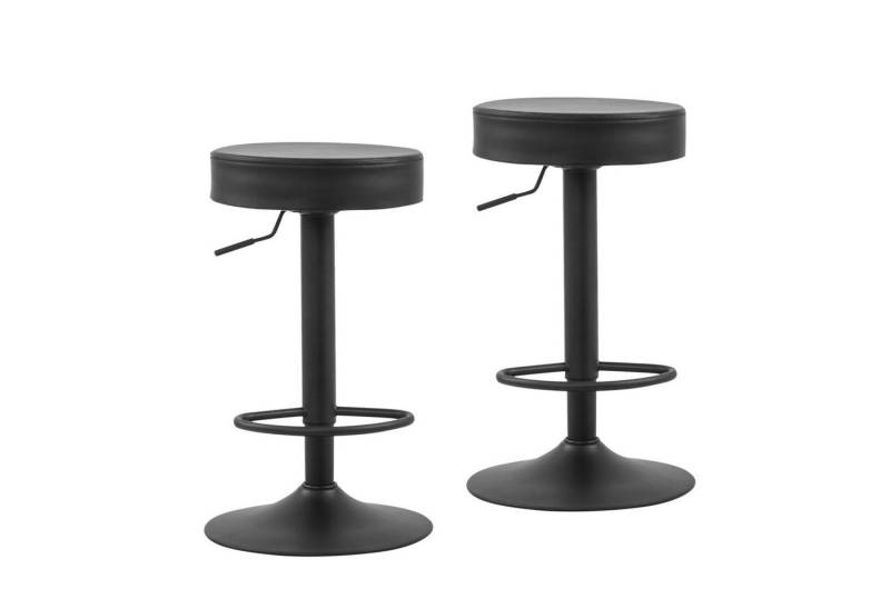 HTI-Living Barhocker Barhocker Schwarz 2er Set Mika (Set, 2 St., 2 Barhocker), Thekenstuhl Tresenhocker Küchenhocker Drehbar von HTI-Living