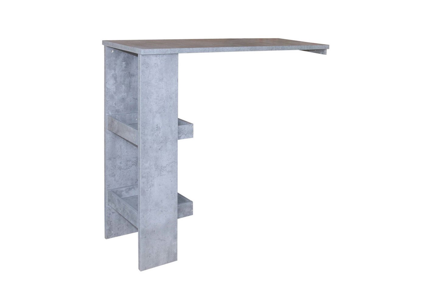 HTI-Living Bartisch Thekentisch Beton Thekla (Stück, 1 Bartisch), Küchentisch Wandmontage mit 2 Regalfächer von HTI-Living