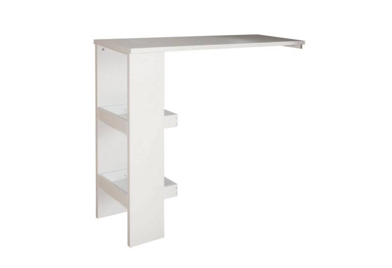 HTI-Living Bartisch Thekentisch Weiß Thekla (Stück, 1-St., 1 Bartisch), Küchentisch Wandmontage mit 2 Regalfächer von HTI-Living