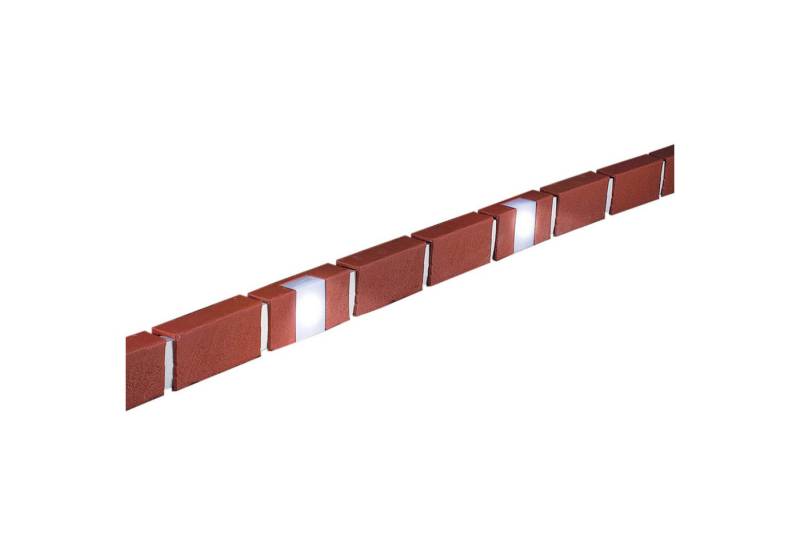 HTI-Living Beetbegrenzung Beeteinfassung 1160 cm Ziegelstein mit Beleuchtung, LxH: 23.3x4.5 cm, Set, 50 Module inkl. Solarbeleuchtung, Zierzaun Beetumrandung Beetbegrenzung von HTI-Living