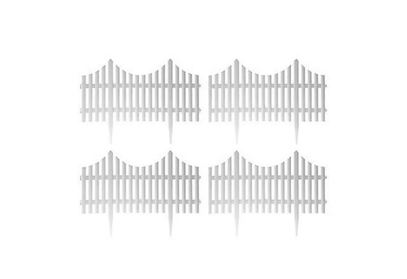 HTI-Living Beetbegrenzung Zierzaun Bogen unten Nessa, LxH: 60x32.5 cm, Set, 4 Zaunelemente, Beeteinfassung Beetbegrenzung von HTI-Living