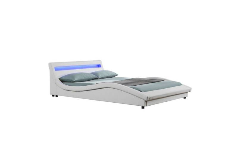 HTI-Living Bett Bett 180 x 200 cm Nick (Stück, 1-tlg., 1x Bett Nick inkl. Lattenrost, ohne Matratze), inkl. Lattenrost, Kopfteil mit LED Leiste, Beleuchtung einstellbar von HTI-Living