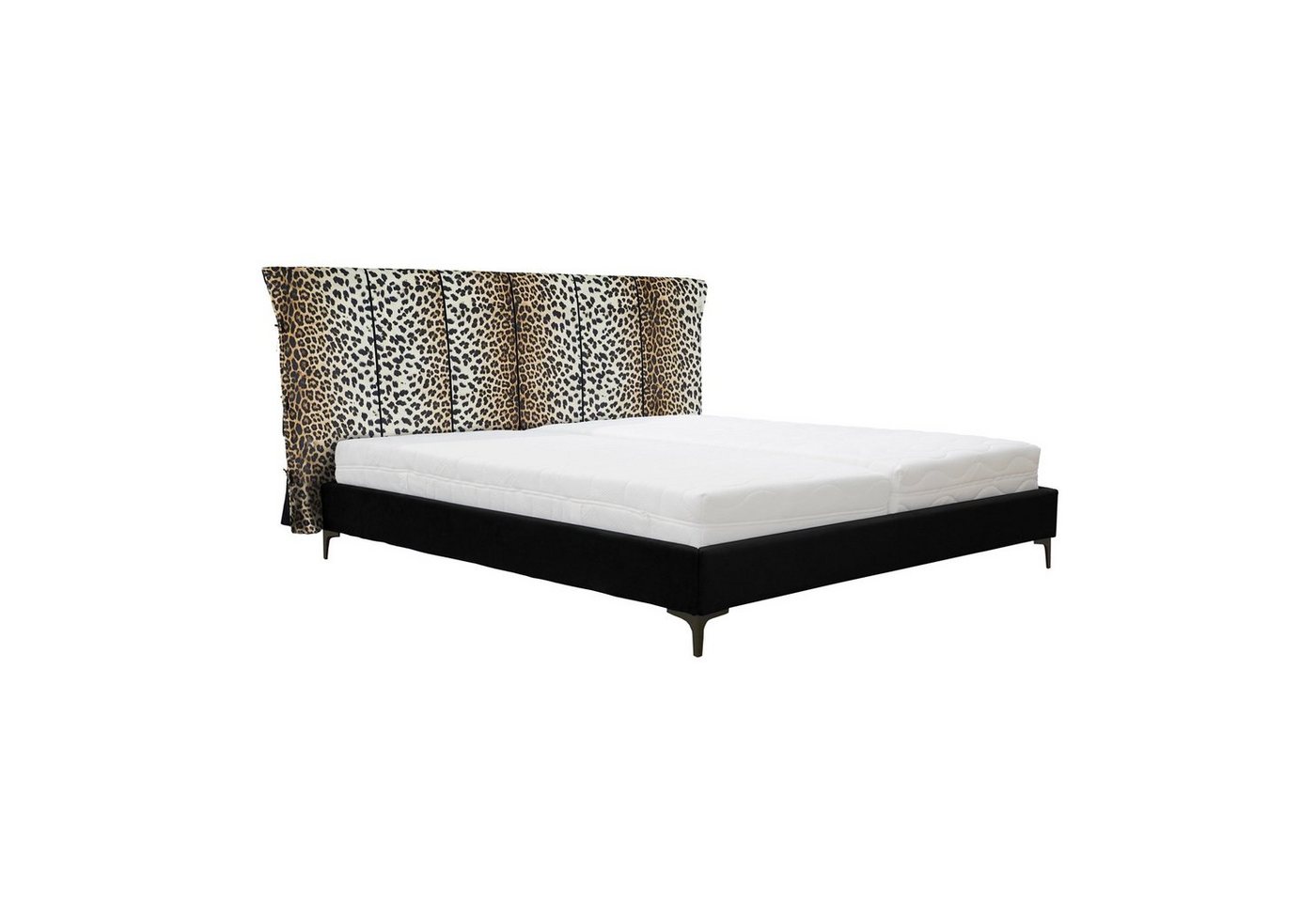 HTI-Living Bett Bett Roxbury L Leoprint mit 2 Matratzen (Set, 3-tlg., 1x Bett Roxbury inkl. Lattenrost und 2 Rollmatratzen), Liegefläche 180 x 200 cm, Bettgestell inkl. Lattenrost von HTI-Living