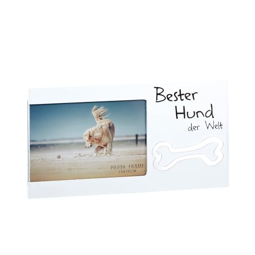 HTI-Living Bilderrahmen 15 x 10 mit Spruch Bester Hund der Welt Geschenkidee von HTI-Living