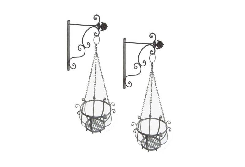 HTI-Living Blumenampel Nostalgische Blumenampel 2er Set Verena (Set, 2 St., 2 Blumenampeln), Pflanztopf Blumentopf von HTI-Living
