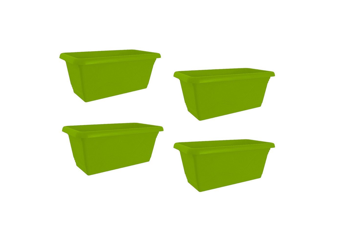 HTI-Living Blumenkasten Blumenkasten mit Wasserspeicher 40 cm 4er Set Grün (Set, 4 St., 4 Blumenkästen), Pflanztopf Pflanzschale von HTI-Living