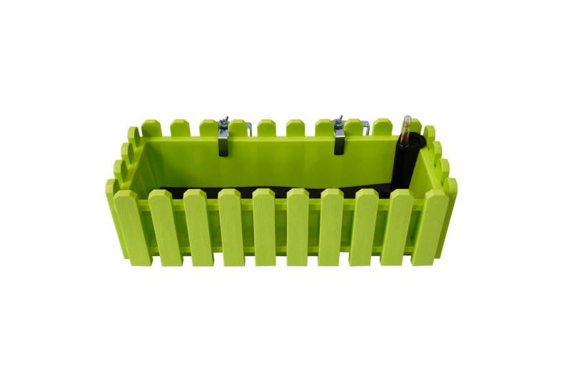 HTI-Living Blumenkasten Blumenkasten mit Wasserspeicher Nessa 50 cm Grün (Stück, 1 St., 1 Blumenkasten), inklusive Wasserstandsanzeige und Balkonhalterung von HTI-Living