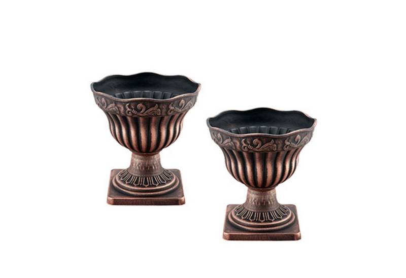 HTI-Living Blumentopf Blumentopf 2er Set Nessa Bronze (Set, 2 St., 2 Blumenkübel ohne Deko), Pflanzkübel Blumenkübel von HTI-Living