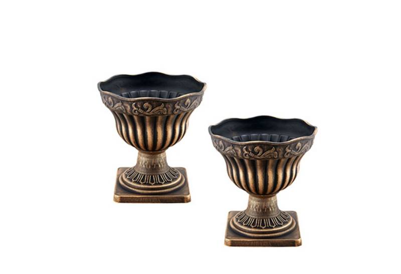 HTI-Living Blumentopf Blumentopf 2er Set Nessa Gold (Set, 2 St., 2 Blumenkübel), Pflanzkübel von HTI-Living