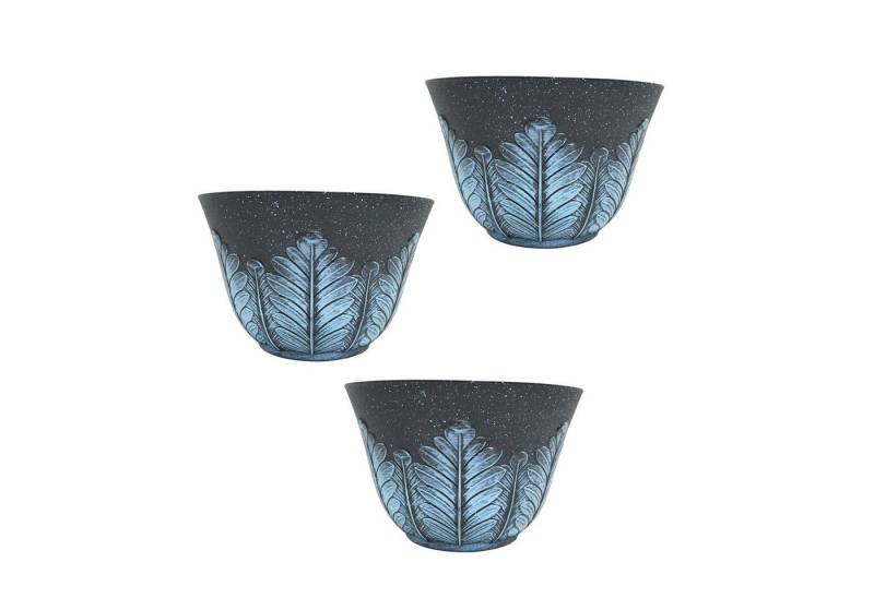 HTI-Living Blumentopf Blumentopf Nessa Feder Blau 3er-Set (Set, 3 St., 3 Übertöpfe), Übertopf Kunststoff von HTI-Living