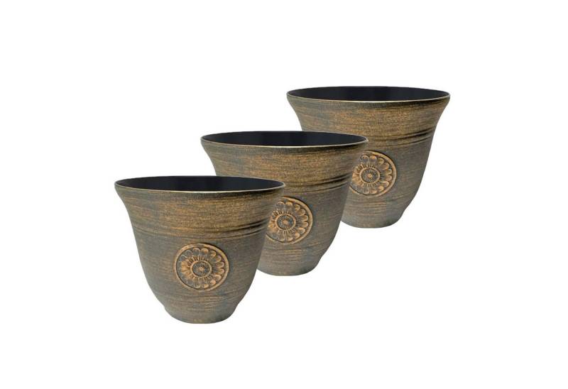HTI-Living Blumentopf Blumentopf Nessa Sonne 3er-Set (Set, 3 St., 3 Übertöpfe), Übertopf Kunststoff von HTI-Living