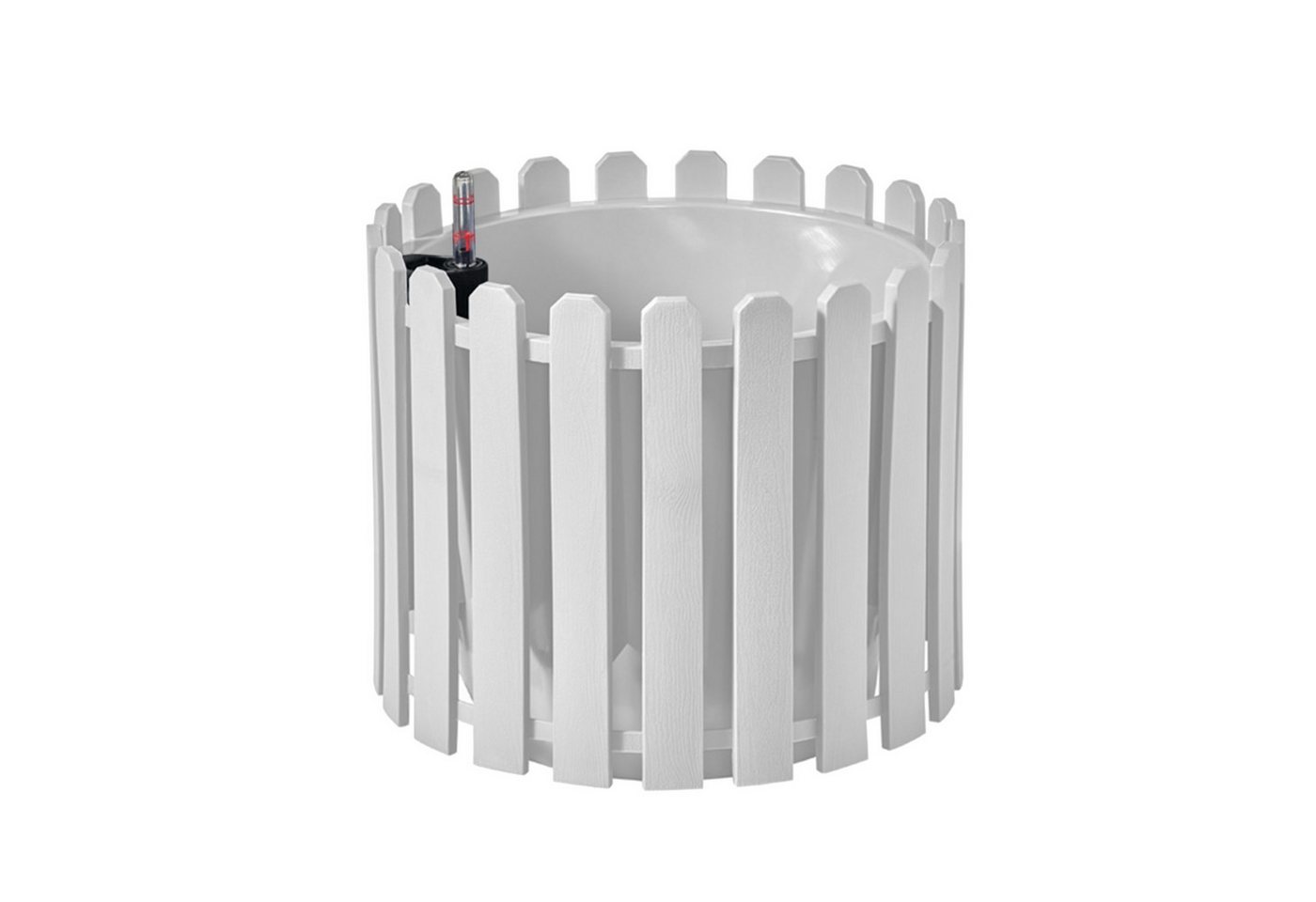 HTI-Living Blumentopf Blumentopf mit Wasserspeicher Nessa rund weiß (Stück, 1 St., 1 Blumentopf), aus Kunststoff mit Wasserstandsanzeiger von HTI-Living
