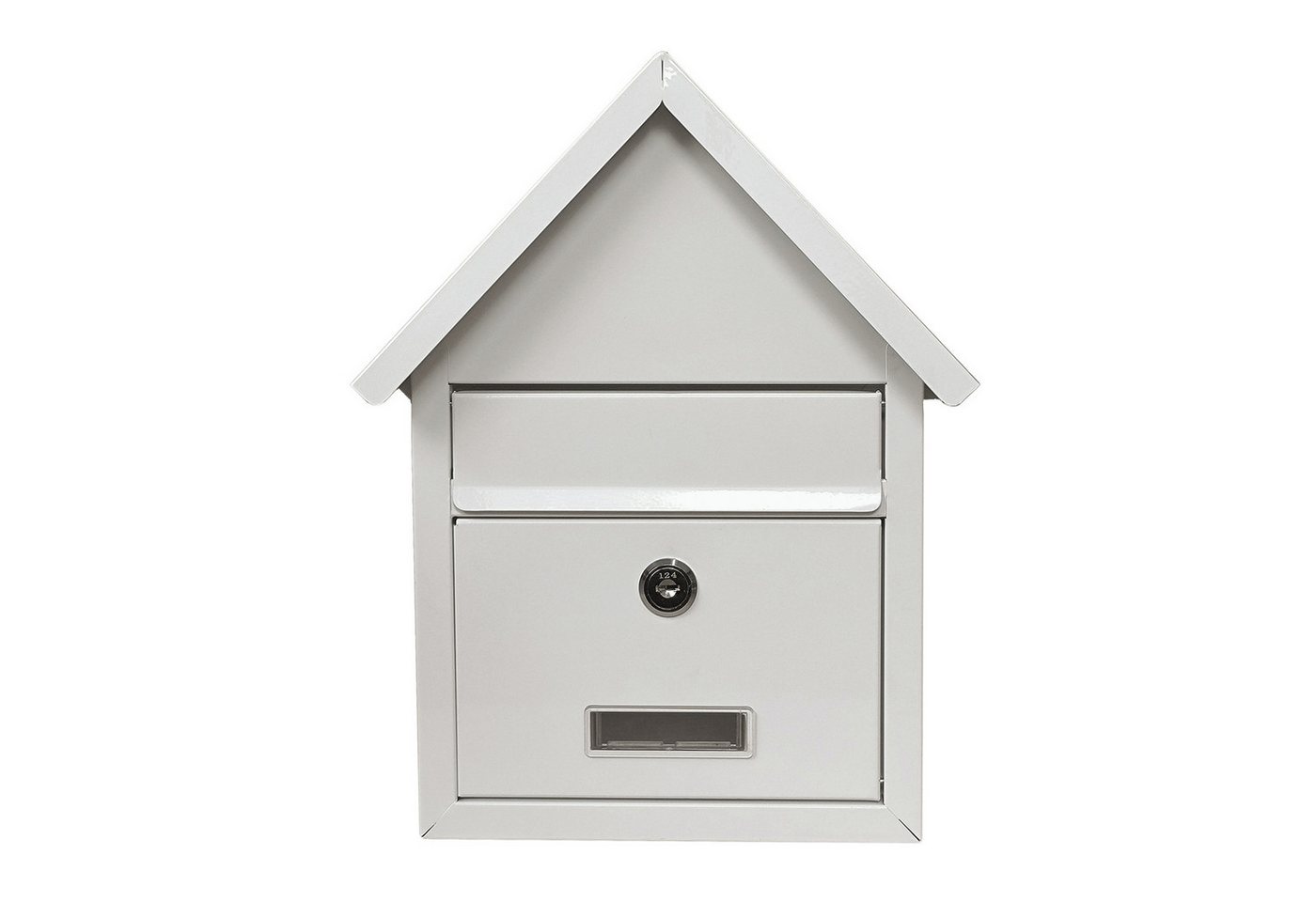 HTI-Living Briefkasten Briefkasten Amin Weiß mit Spitzdach (Stück, 1-St., 1 Briefkasten), zur Wandmontage von HTI-Living